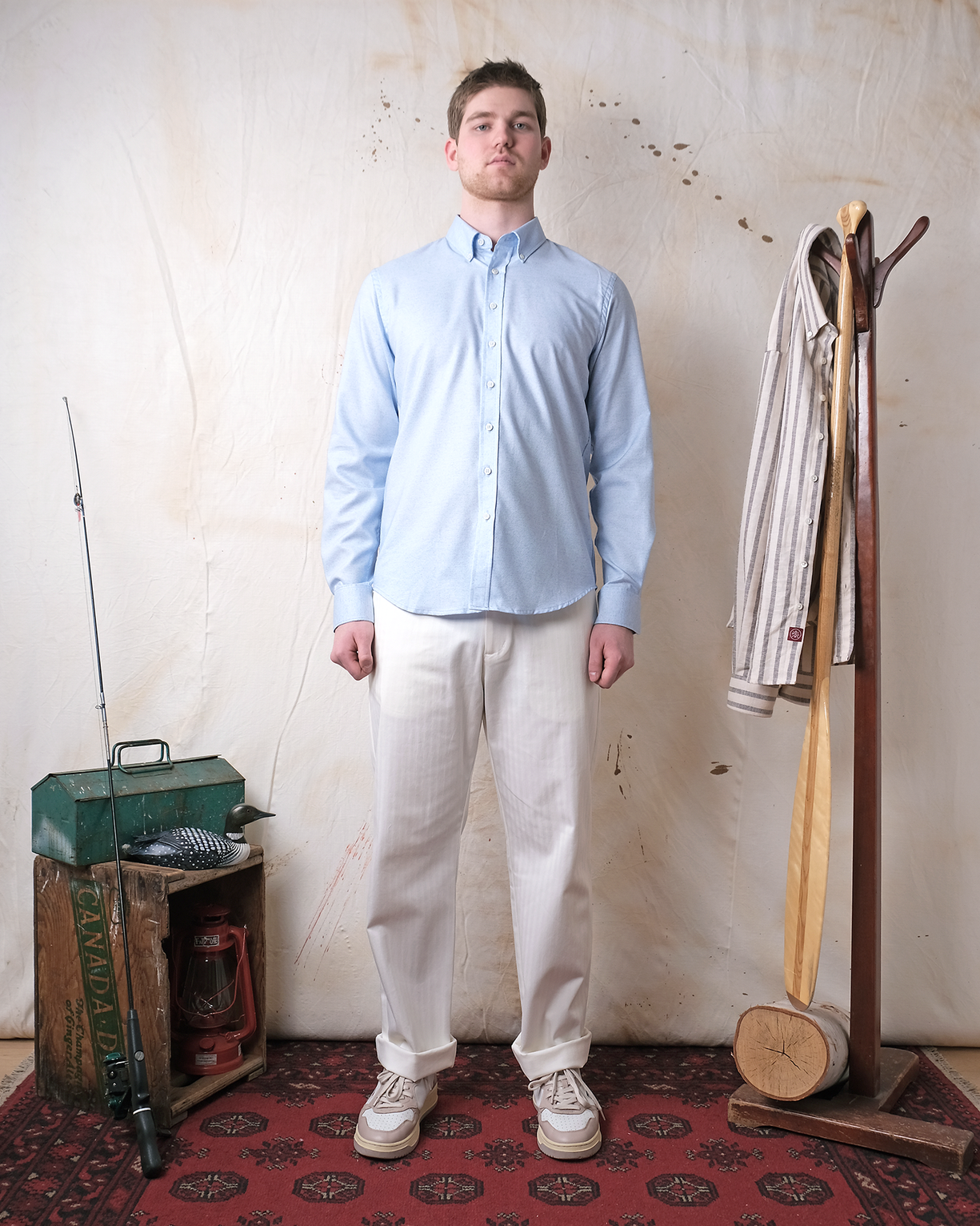 Outclass L/S Classic Shirt - Sky Heather-Men's Shirts-Brooklyn-Vancouver-Yaletown-Canada