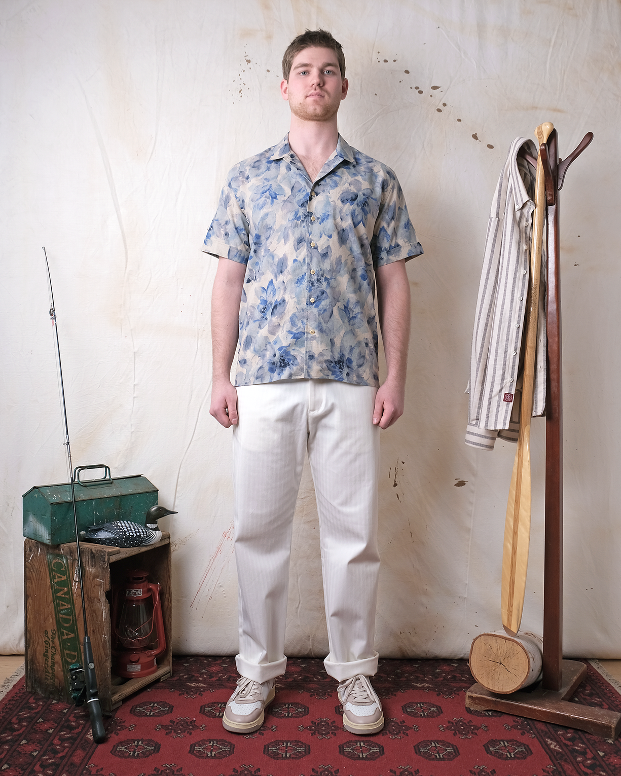 Outclass S/S Havana Shirt - Indigo Bloom-Men's Shirts-Brooklyn-Vancouver-Yaletown-Canada