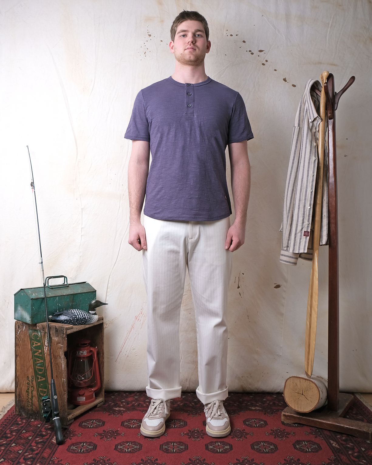 Outclass Slub S/S Henley - Violet-Men's T-Shirts-Brooklyn-Vancouver-Yaletown-Canada
