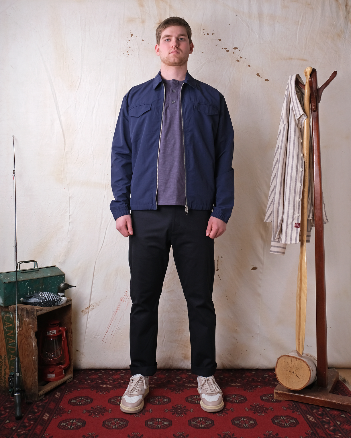 Outclass Nylon Coach Jacket - Navy-Men's Jackets-Brooklyn-Vancouver-Yaletown-Canada