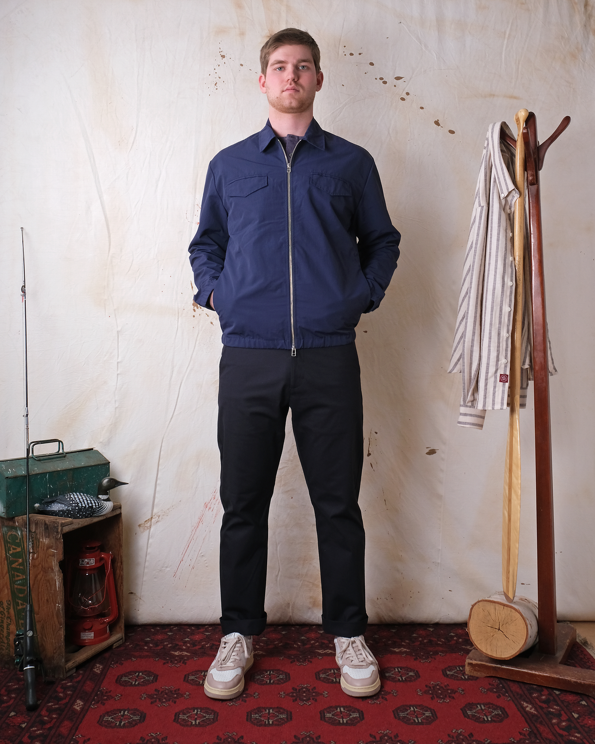 Outclass Nylon Coach Jacket - Navy-Men's Jackets-Brooklyn-Vancouver-Yaletown-Canada