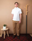 Outclass Slub S/S Polo - White-Men's T-Shirts-Brooklyn-Vancouver-Yaletown-Canada