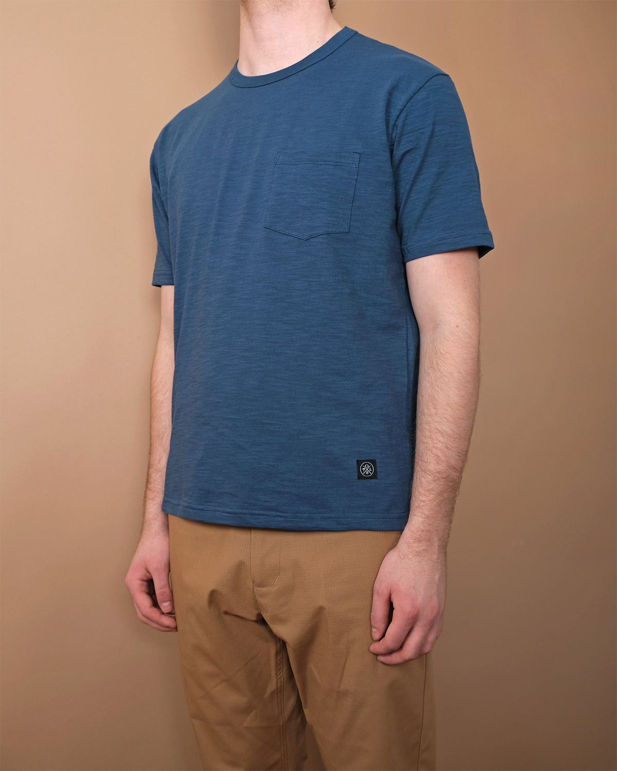 Outclass Slub s/s pocket T-shirt Faded Indigo-Men&#39;s T-Shirts-Brooklyn-Vancouver-Yaletown-Canada