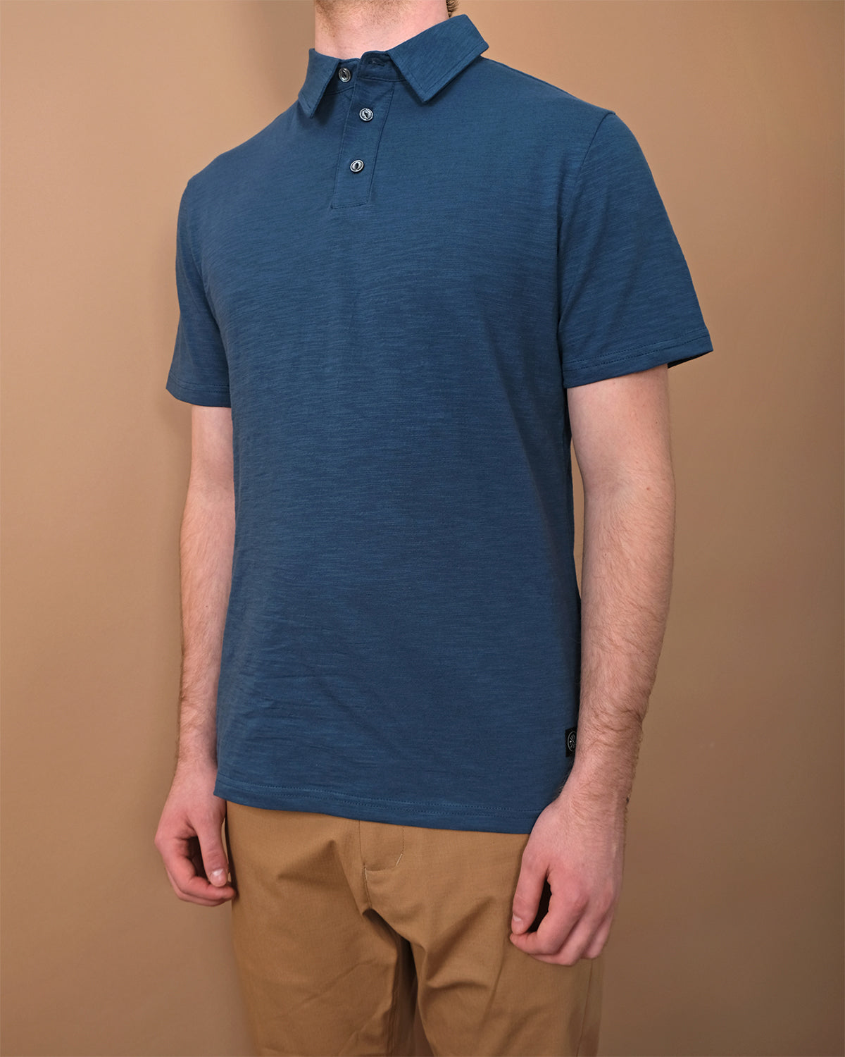 Outclass Slub s/s Polo Faded Indigo-Men&#39;s T-Shirts-Brooklyn-Vancouver-Yaletown-Canada