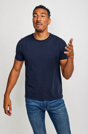 Easy Mondays T Shirt Crew Neck Navy-Men&#39;s T-Shirts-Brooklyn-Vancouver-Yaletown-Canada