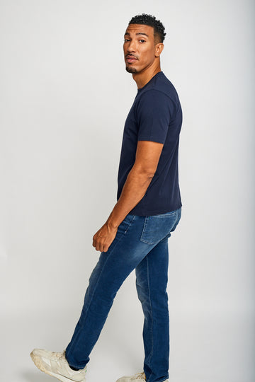 Easy Mondays T Shirt Crew Neck Navy-Men's T-Shirts-Brooklyn-Vancouver-Yaletown-Canada