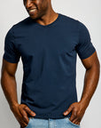 Easy Mondays T Shirt V Neck Navy-Men's T-Shirts-Brooklyn-Vancouver-Yaletown-Canada
