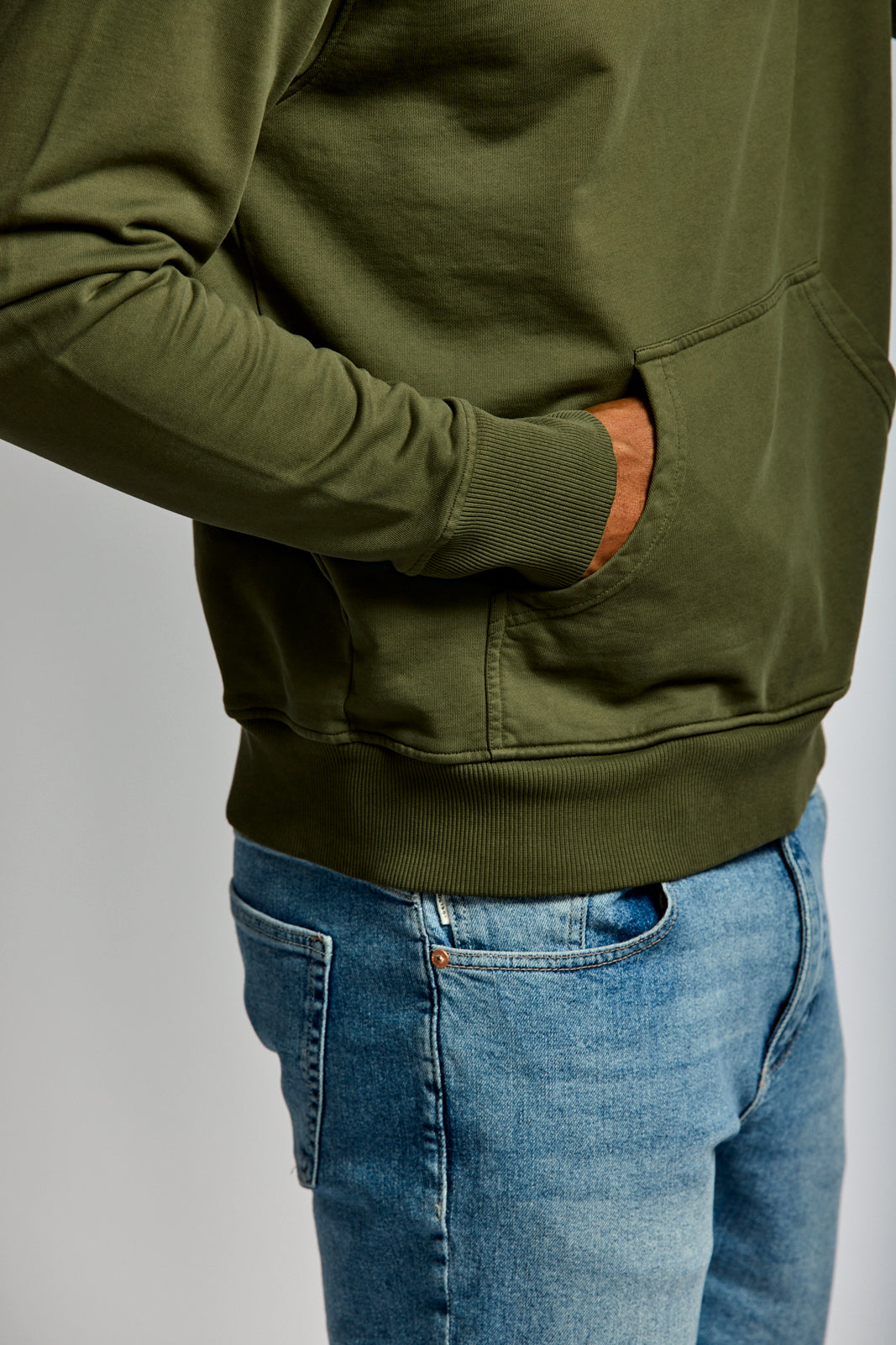 Easy Mondays Organic Cotton Hoodie Army-Men&#39;s Sweatshirts-Brooklyn-Vancouver-Yaletown-Canada