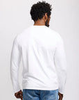 Easy Mondays Long Sleeve Crew Neck T-Shirt - White-Men's T-Shirts-Brooklyn-Vancouver-Yaletown-Canada