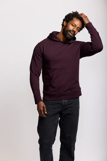 Easy Mondays Slub Cotton Pullover Hoodie - Oxblood