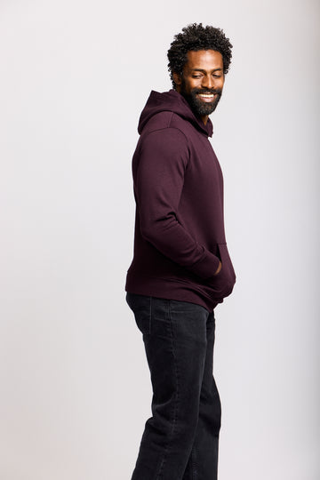 Easy Mondays Slub Cotton Pullover Hoodie - Oxblood