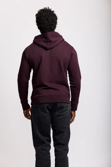 Easy Mondays Slub Cotton Pullover Hoodie - Oxblood