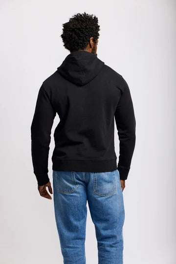 Easy Mondays Slub Cotton Pullover Hoodie - Black