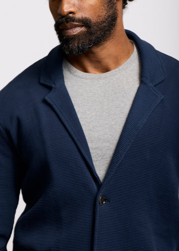 Easy Mondays Everyday Blazer Waffle - Navy-Men's Blazers-Brooklyn-Vancouver-Yaletown-Canada