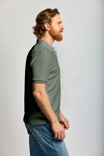 Easy Mondays Towel Terry Polo Thyme-Men's T-Shirts-Brooklyn-Vancouver-Yaletown-Canada