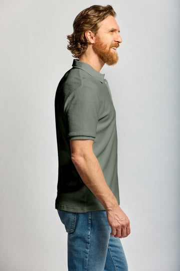 Easy Mondays Towel Terry Polo Thyme-Men's T-Shirts-Brooklyn-Vancouver-Yaletown-Canada