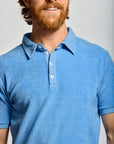 Easy Mondays Towel Terry Polo Azure-Men's T-Shirts-Brooklyn-Vancouver-Yaletown-Canada