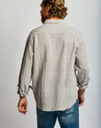 Easy Mondays Crinkle Button Down Stone-Men's Shirts-Brooklyn-Vancouver-Yaletown-Canada