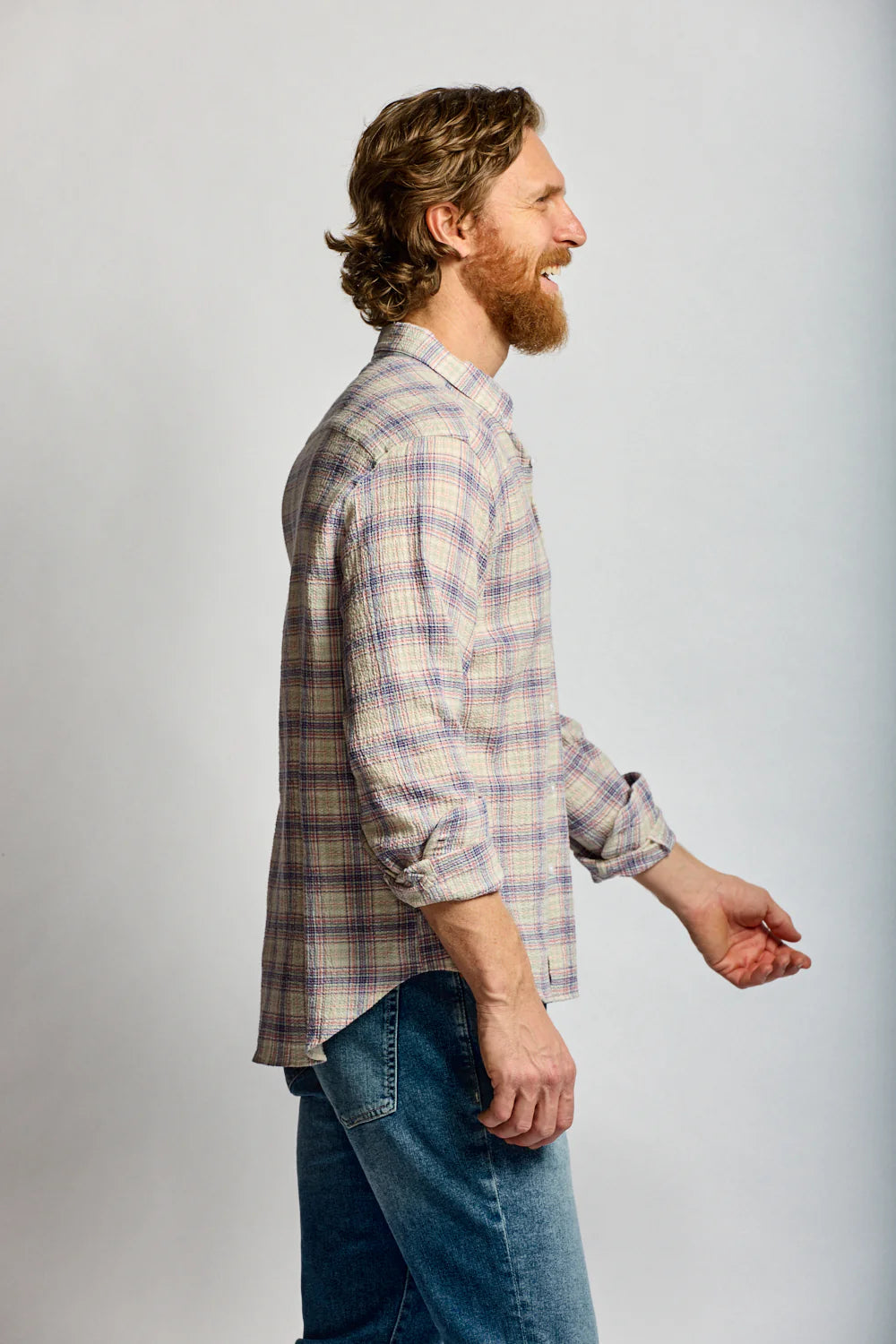 Easy Mondays Crinkle Button Down Carousel-Men's Shirts-Brooklyn-Vancouver-Yaletown-Canada