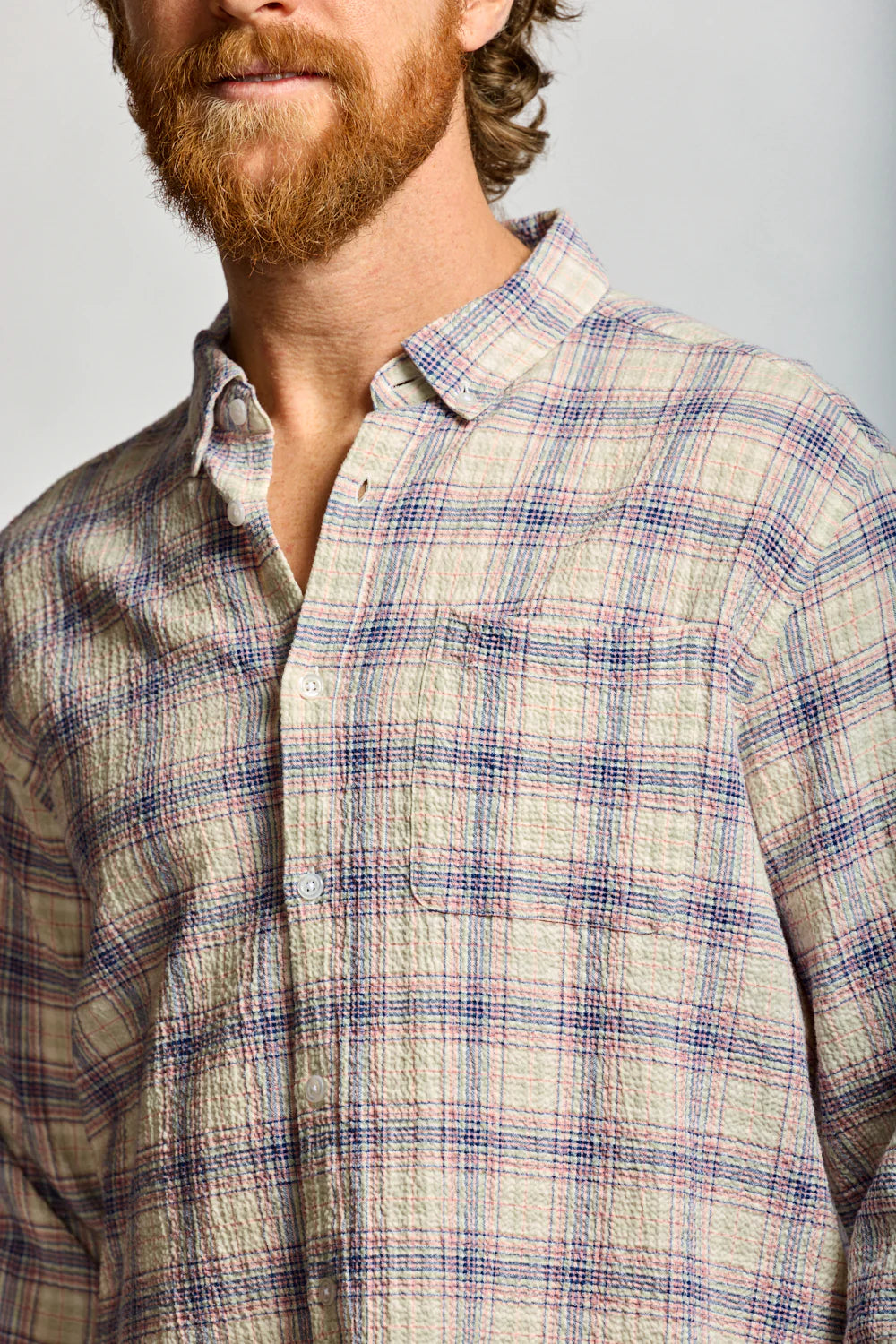 Easy Mondays Crinkle Button Down Carousel-Men's Shirts-Brooklyn-Vancouver-Yaletown-Canada