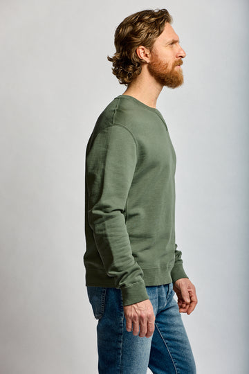 Easy Mondays Slub Cotton Sweatshirt Thyme-Men's Sweatshirts-Brooklyn-Vancouver-Yaletown-Canada