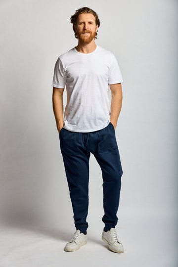 Easy Mondays Slub Cotton Sweat Pant Navy-Men's Pants-Brooklyn-Vancouver-Yaletown-Canada