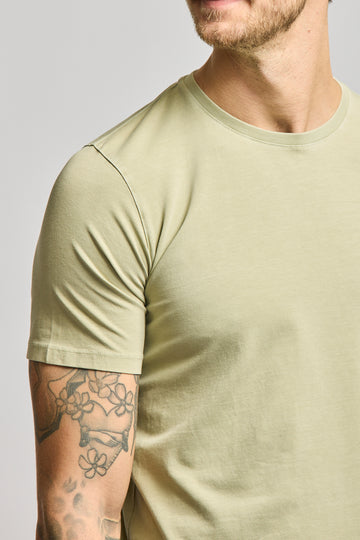 Easy Mondays Crew Neck Short Sleeve Cotton T-Shirt - Sage-Men&#39;s T-Shirts-Brooklyn-Vancouver-Yaletown-Canada