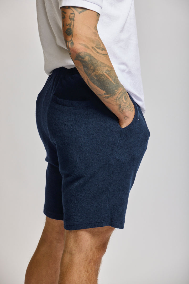 Easy Mondays Towel Terry Shorts Navy-Men's Shorts-Brooklyn-Vancouver-Yaletown-Canada
