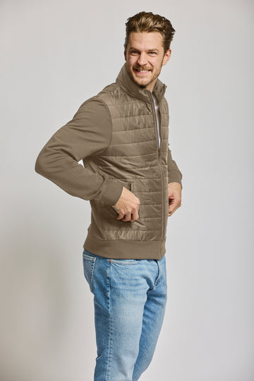 Easy Mondays Quilted Nylon Jacket Mocha-Men's Jackets-Brooklyn-Vancouver-Yaletown-Canada