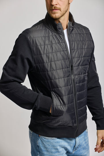 Easy Mondays Quilted Nylon Jacket Black-Men's Jackets-Brooklyn-Vancouver-Yaletown-Canada