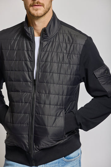 Easy Mondays Quilted Nylon Jacket Black-Men&#39;s Jackets-Brooklyn-Vancouver-Yaletown-Canada