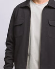 Easy Mondays Diagonal Zip Up Jacket - Black-Men's Jackets-Brooklyn-Vancouver-Yaletown-Canada