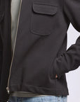 Easy Mondays Diagonal Zip Up Jacket - Black-Men's Jackets-Brooklyn-Vancouver-Yaletown-Canada