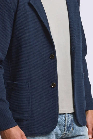 Easy Mondays Everyday Blazer Waffle - Navy-Men's Blazers-Brooklyn-Vancouver-Yaletown-Canada