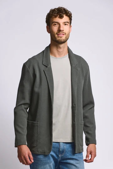 Easy Mondays Everyday Blazer Waffle - Shadow-Men's Blazers-Brooklyn-Vancouver-Yaletown-Canada