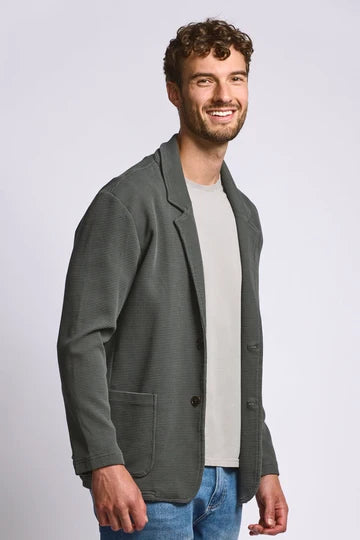 Easy Mondays Everyday Blazer Waffle - Shadow-Men's Blazers-Brooklyn-Vancouver-Yaletown-Canada