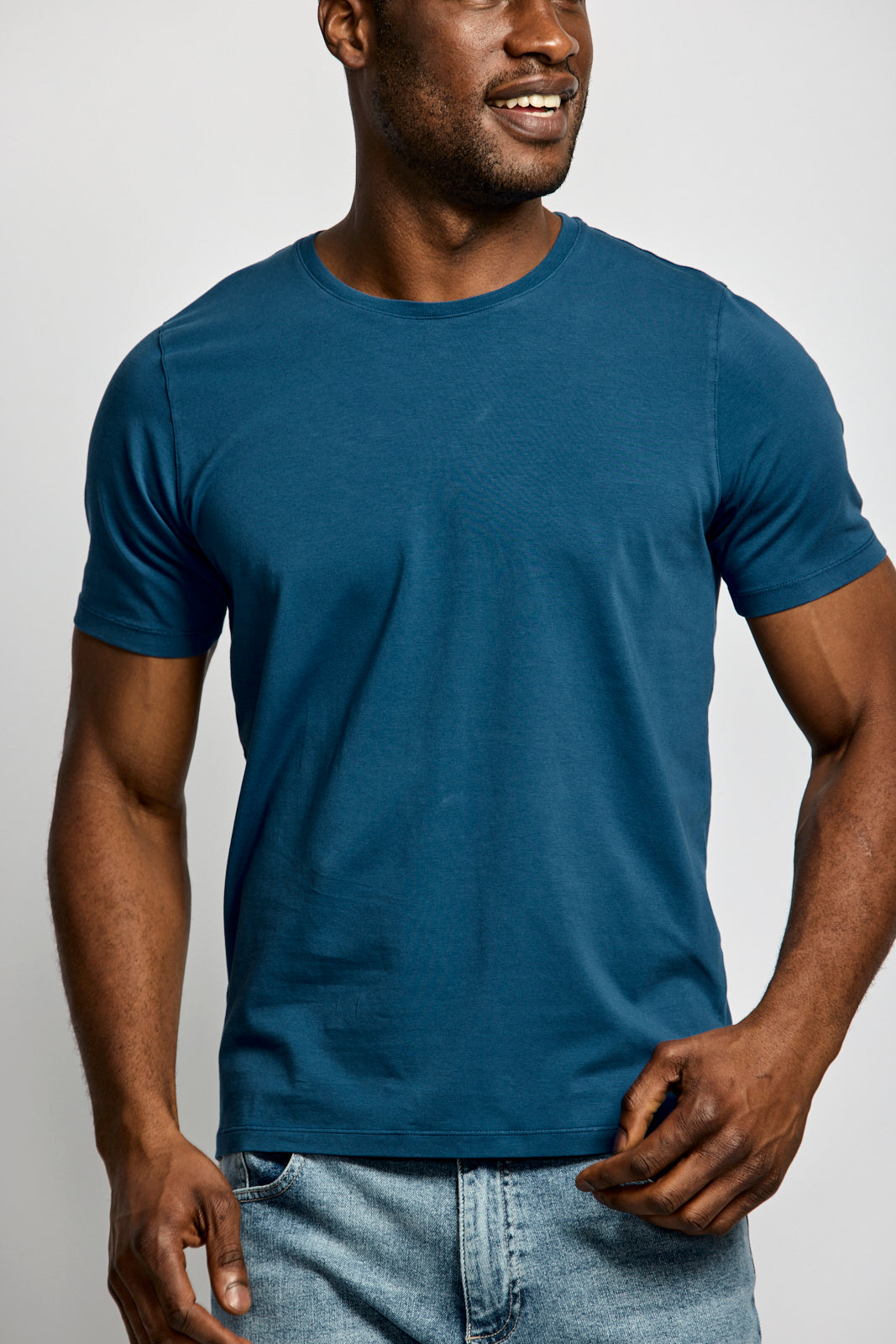 Easy Mondays Crew Neck Petrol-Men&#39;s T-Shirts-Brooklyn-Vancouver-Yaletown-Canada