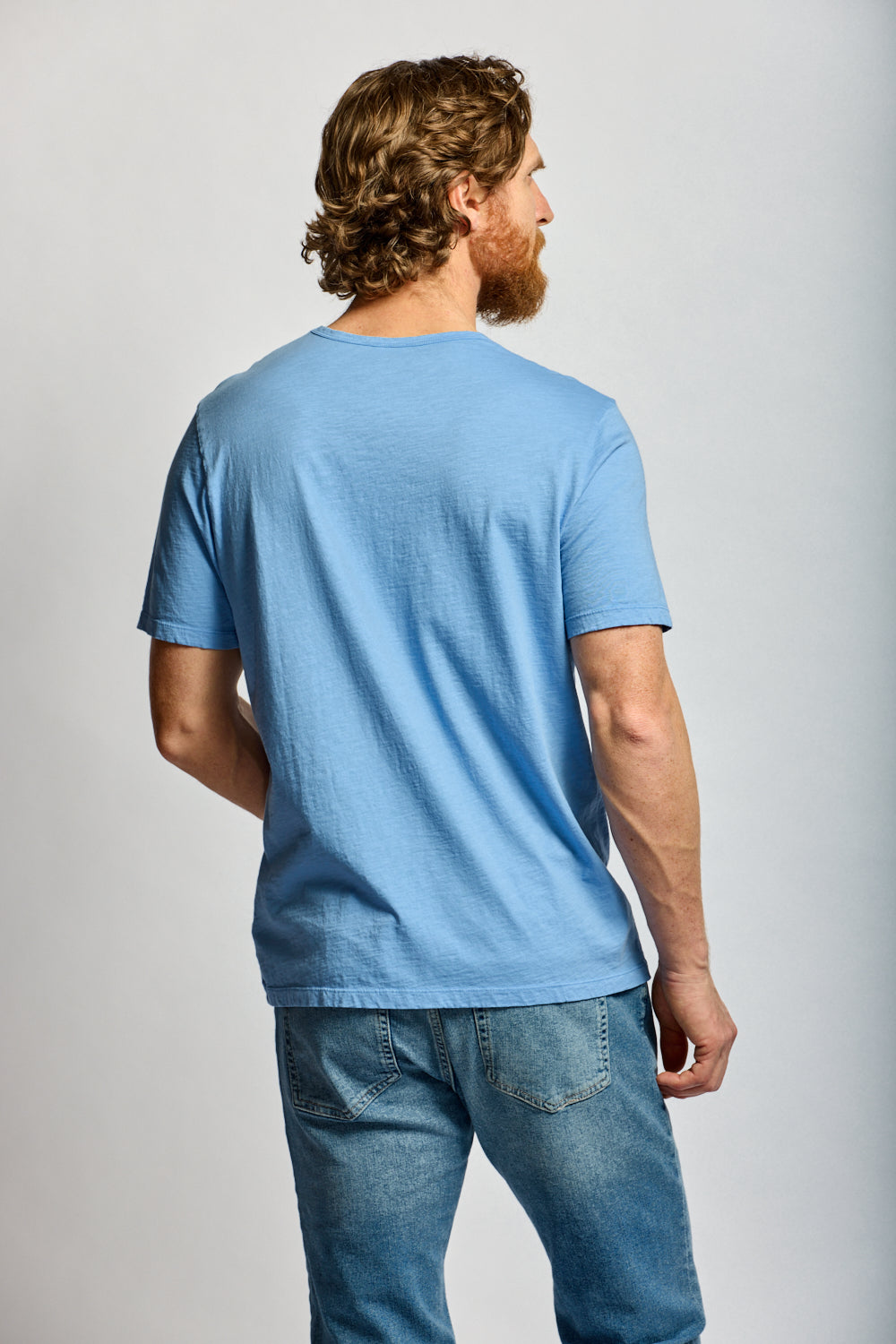 Easy Mondays Slub Cotton T Azure-Men's T-Shirts-Brooklyn-Vancouver-Yaletown-Canada