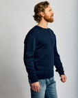 Easy Mondays Slub Cotton Sweatshirt Navy-Men's Sweatshirts-Brooklyn-Vancouver-Yaletown-Canada