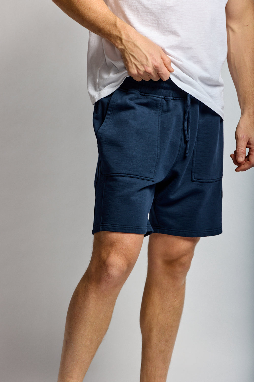 Easy Mondays Slub Cotton Short Navy-Men's Shorts-Brooklyn-Vancouver-Yaletown-Canada