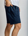 Easy Mondays Slub Cotton Short Navy-Men's Shorts-Brooklyn-Vancouver-Yaletown-Canada
