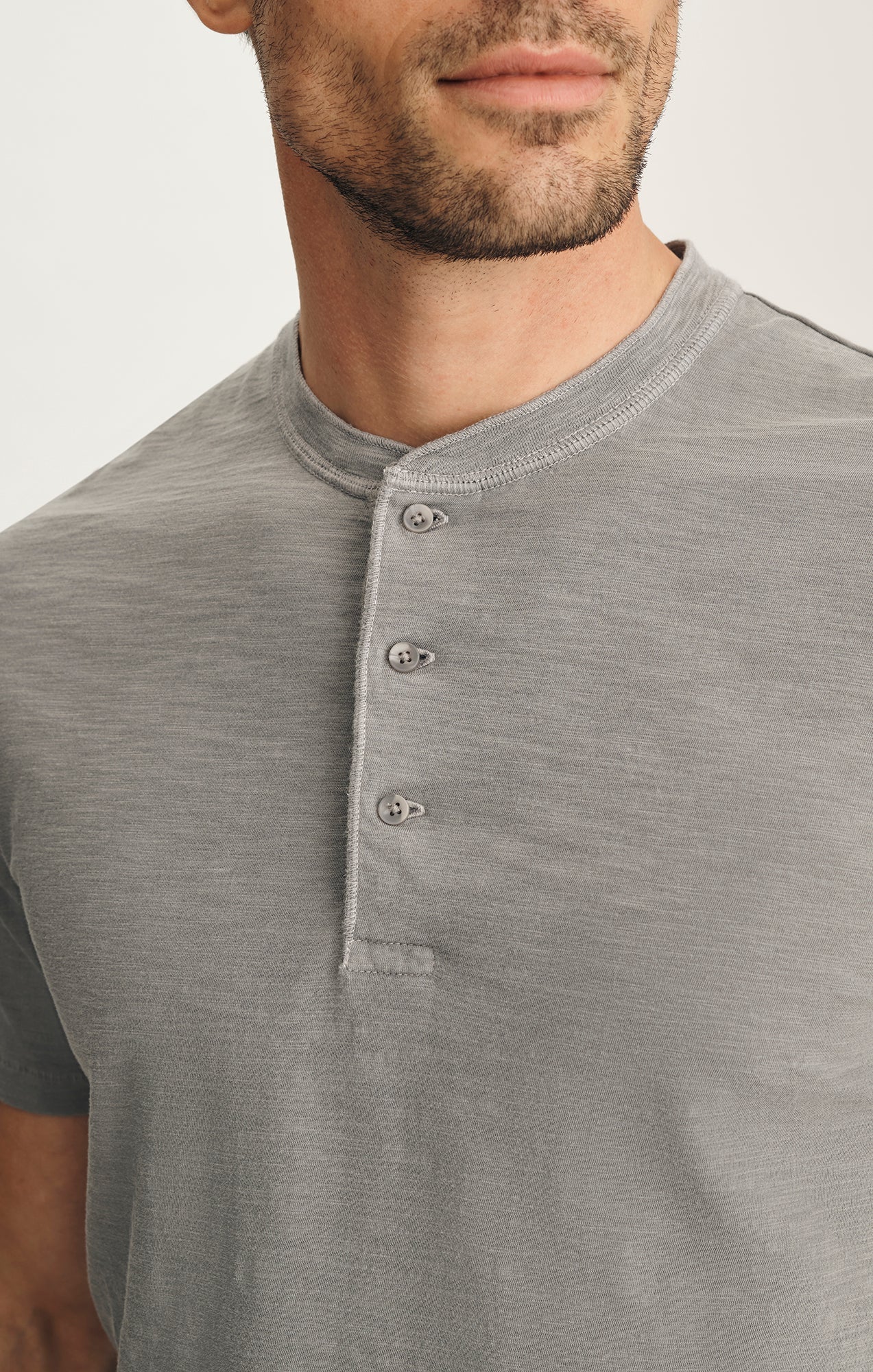 34 Heritage Slub Ss Henley Chiseled Stone-Men's T-Shirts-Brooklyn-Vancouver-Yaletown-Canada