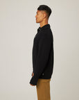 Peregrine Fisherman Cardigan - Black-Men's Sweaters-Brooklyn-Vancouver-Yaletown-Canada