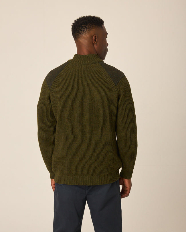 Peregrine Foxton Quarter Zip Jumper - Navy-Men's Sweaters-Brooklyn-Vancouver-Yaletown-Canada