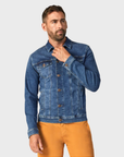 34 Heritage - Travis Organic Jacket - Mid Blue-Men's Jackets-Brooklyn-Vancouver-Yaletown-Canada