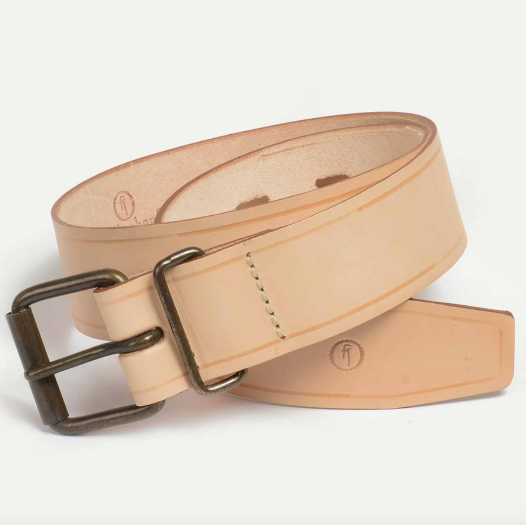 Bleu de Chauffe Fred Naturel Belt. Shop Men's Belts. Premium Denim