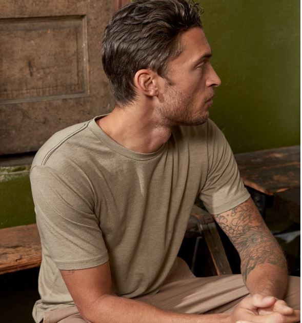Goodlife - SS Overdyed Triblend Scallop Crew - Seasonal-Men's T-Shirts-Yaletown-Vancouver-Surrey-Canada