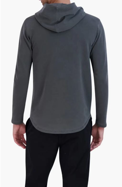 Goodlife-Sun-Faded Micro Terry Hoodie-Black FW23-Men's Sweatshirts-Yaletown-Vancouver-Surrey-Canada
