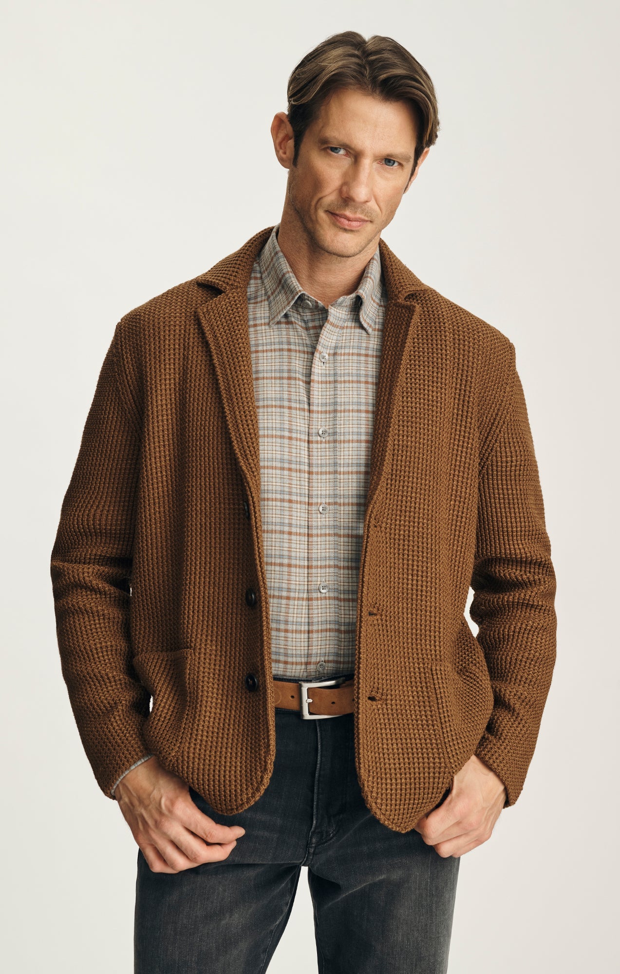 34 Heritage Birch Sweater Blazer - Terra Cotta-Men's Blazers-Brooklyn-Vancouver-Yaletown-Canada
