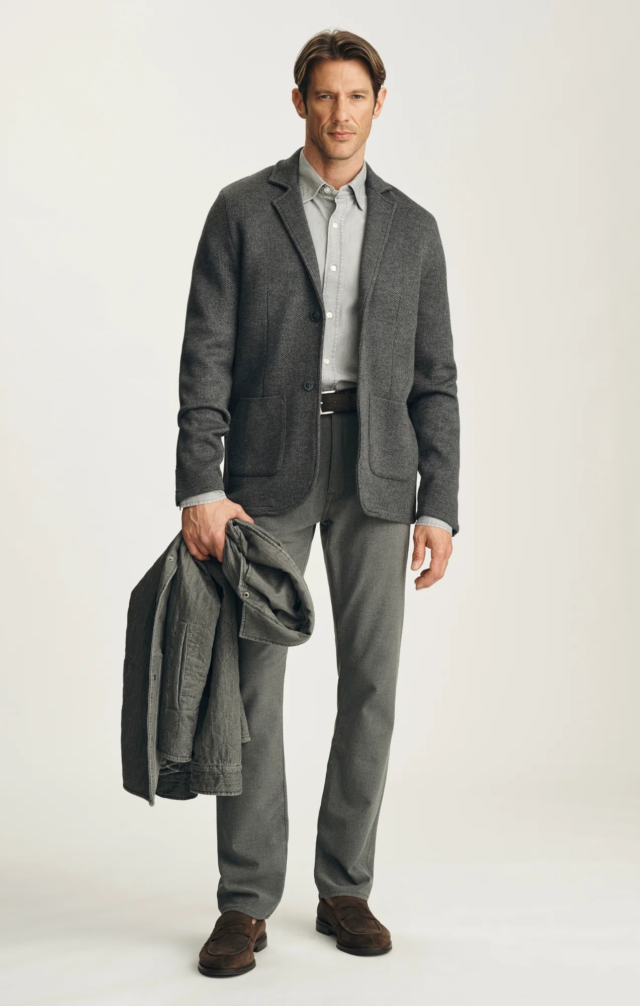 34 Heritage Double Face Blazer - Anthracite Melange-Men's Blazers-Brooklyn-Vancouver-Yaletown-Canada